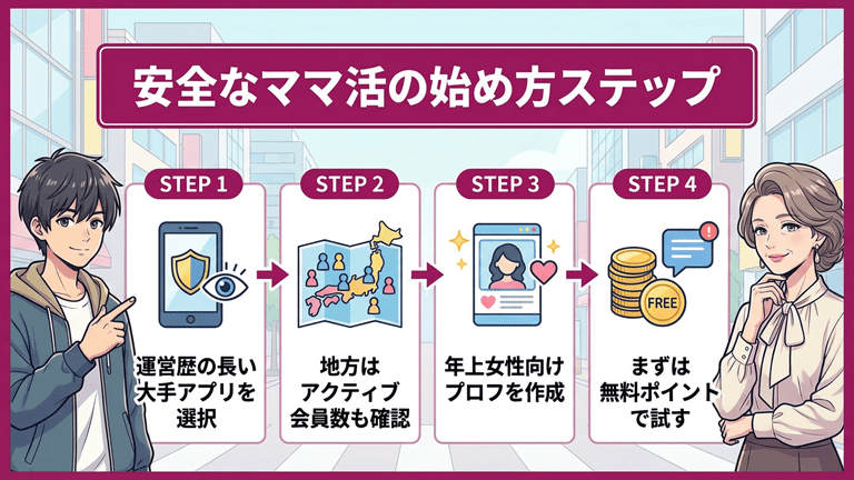 安全にママ活を始めるならマッチングアプリが最適
