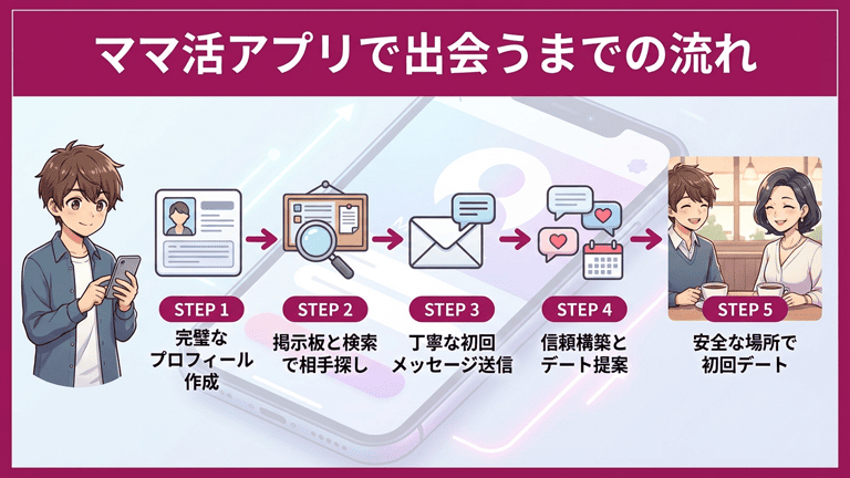 ママ活アプリで実際にママと出会うまでの流れ
